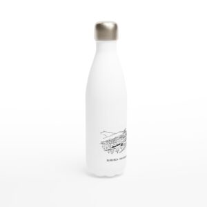 BUBIERCA - Valle del Jalón -  Botella de agua de acero inoxidable blanca 17 oz