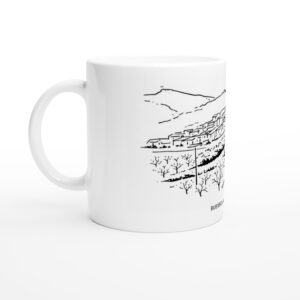 BUBIERCA - Valle del Jalón -  Taza de cerámica blanca de 11 oz